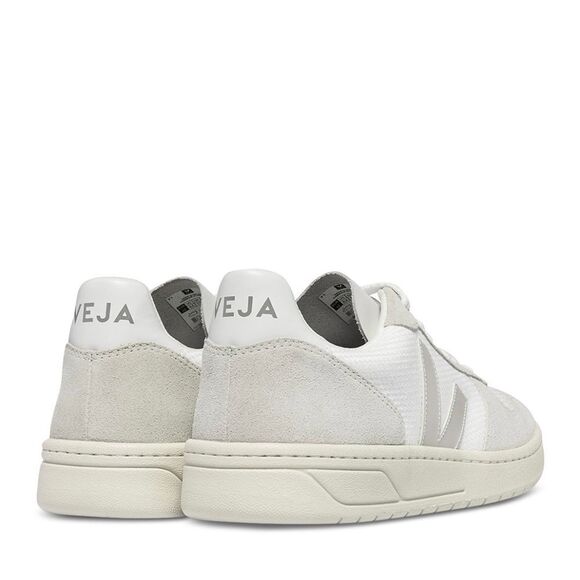 Veja | Men's V-10 Low Top Mesh and Suede Sneakers | Color: Neutral | Size: US 7 - Picture 6 of 6